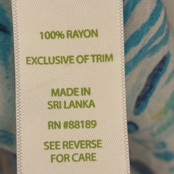 Lilly Pulitzer Size XL Blouse - Blue, Pink, Yellow - Picture 7 of 7